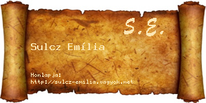 Sulcz Emília névjegykártya